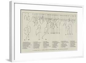 In Clubland, Key to A General Meeting of the Travellers' Club-null-Framed Giclee Print