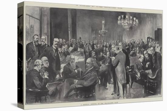 In Clubland, the Travellers' Club, a General Meeting of the Travellers' Club-Thomas Walter Wilson-Stretched Canvas