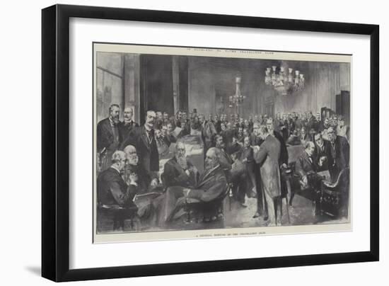 In Clubland, the Travellers' Club, a General Meeting of the Travellers' Club-Thomas Walter Wilson-Framed Giclee Print