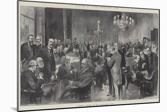 In Clubland, the Travellers' Club, a General Meeting of the Travellers' Club-Thomas Walter Wilson-Mounted Giclee Print
