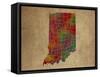 IN Colorful Counties-Red Atlas Designs-Framed Stretched Canvas