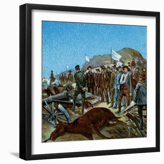 'In Cronje's Laager after Surrender', 1900-Unknown-Framed Giclee Print