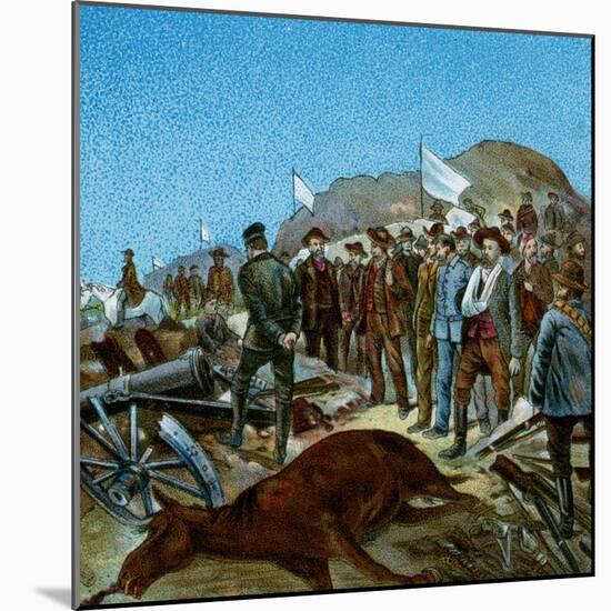 'In Cronje's Laager after Surrender', 1900-Unknown-Mounted Giclee Print
