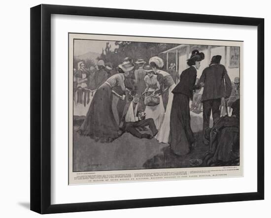 In Danger of Being Killed by Kindness, Wounded Soldiers in Fort Napier Hospital, Maritzburg-Claude Shepperson-Framed Giclee Print