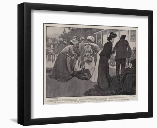 In Danger of Being Killed by Kindness, Wounded Soldiers in Fort Napier Hospital, Maritzburg-Claude Shepperson-Framed Giclee Print
