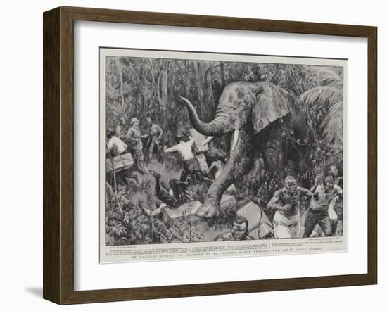 In Darkest Africa, an Incident of Mr Lloyd's March Through the Great Pygmy Forest-Frank Dadd-Framed Giclee Print