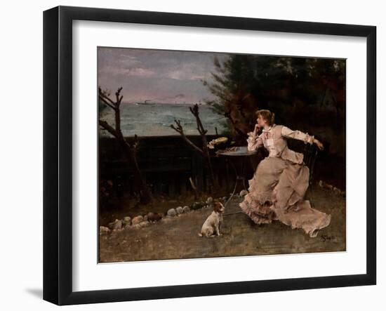 In Deep Thought, 1881-Alfred Emile Stevens-Framed Giclee Print