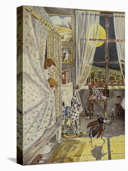 In der Kinderstube, Illustration, 1928-Hans Baluschek-Stretched Canvas