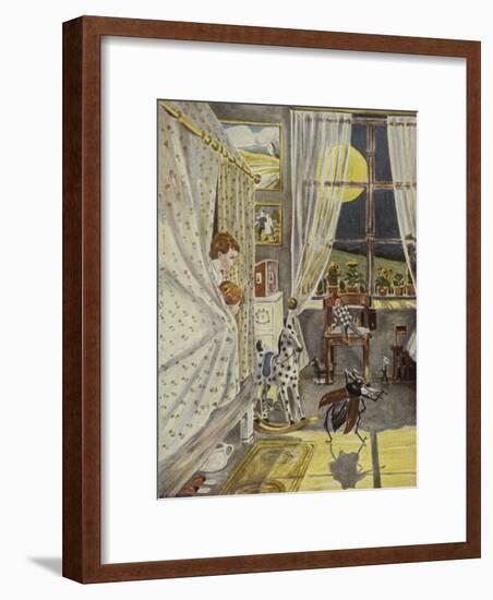 In der Kinderstube, Illustration, 1928-Hans Baluschek-Framed Giclee Print