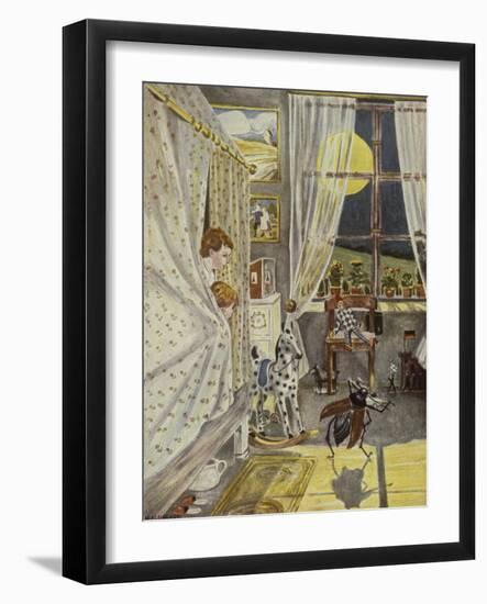 In der Kinderstube, Illustration, 1928-Hans Baluschek-Framed Giclee Print