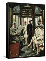 In Der Strassenbahn-Paul Fischer-Framed Stretched Canvas