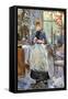 In Dining Room-Berthe Morisot-Framed Stretched Canvas