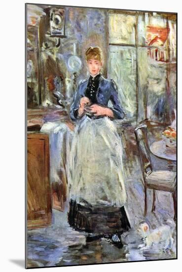 In Dining Room-Berthe Morisot-Mounted Art Print