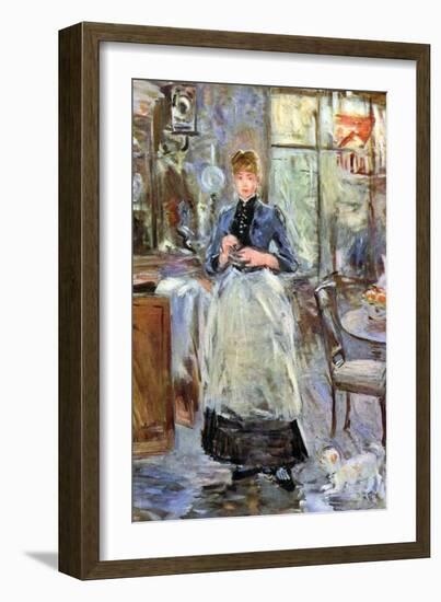 In Dining Room-Berthe Morisot-Framed Art Print