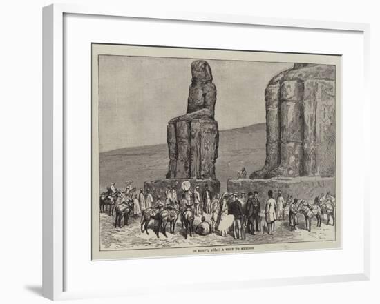 In Egypt, 1882, a Visit to Memnon-null-Framed Giclee Print