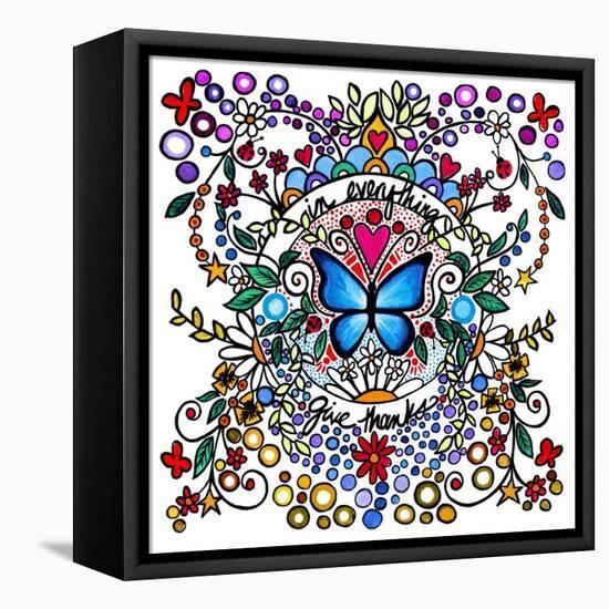 In Everything Give Thanks-Cindy Thornton-Framed Stretched Canvas