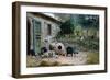 In Farmyard-Giovanni Muzzioli-Framed Giclee Print