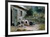 In Farmyard-Giovanni Muzzioli-Framed Giclee Print