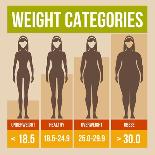 Body Mass Index Retro Poster-In-Finity-Stretched Canvas