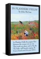 In Flanders's Fields-John McCrae-Framed Stretched Canvas