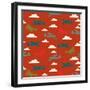 In Flight Airplane and Clouds-null-Framed Giclee Print