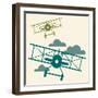 In Flight Airplane-null-Framed Giclee Print