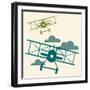 In Flight Airplane-null-Framed Giclee Print