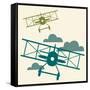 In Flight Airplane-null-Framed Stretched Canvas