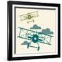 In Flight Airplane-null-Framed Giclee Print