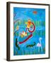 In Florida,with the crocodiles, 2001,(oil on linen)-Cristina Rodriguez-Framed Giclee Print