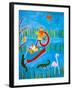 In Florida,with the crocodiles, 2001,(oil on linen)-Cristina Rodriguez-Framed Giclee Print