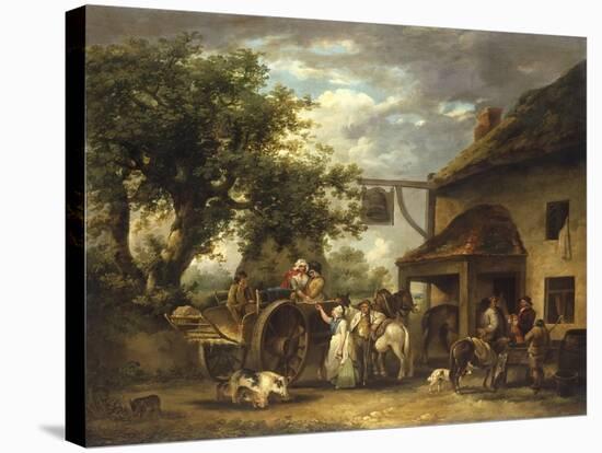 In Front of the Bell Inn, 1793-George Morland-Stretched Canvas