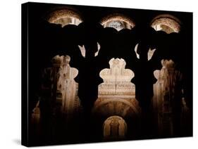 In front of the mihrab of the Great Mosque of Cordoba, part of the 10th century enlargements-Werner Forman-Stretched Canvas