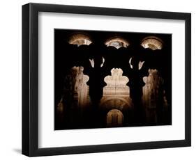 In front of the mihrab of the Great Mosque of Cordoba, part of the 10th century enlargements-Werner Forman-Framed Giclee Print