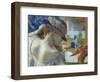 In Front of the Mirror, 1889-Edgar Degas-Framed Giclee Print