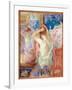 In Front of the Mirror, 1890 (Oil on Canvas)-Berthe Morisot-Framed Giclee Print