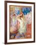 In Front of the Mirror, 1890 (Oil on Canvas)-Berthe Morisot-Framed Giclee Print