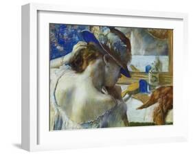 In Front of the Mirror, about 1889-Edgar Degas-Framed Giclee Print