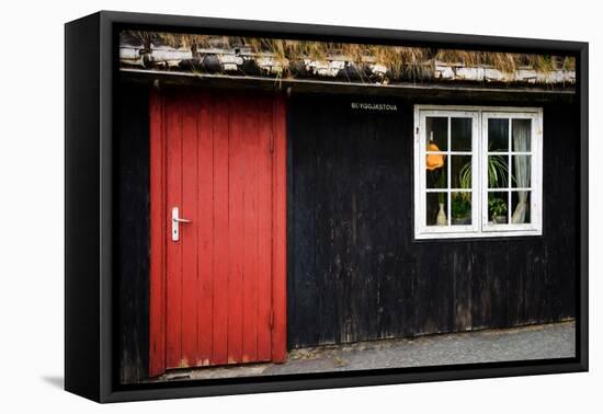In Front of the Old Red Door-Philippe Sainte-Laudy-Framed Stretched Canvas