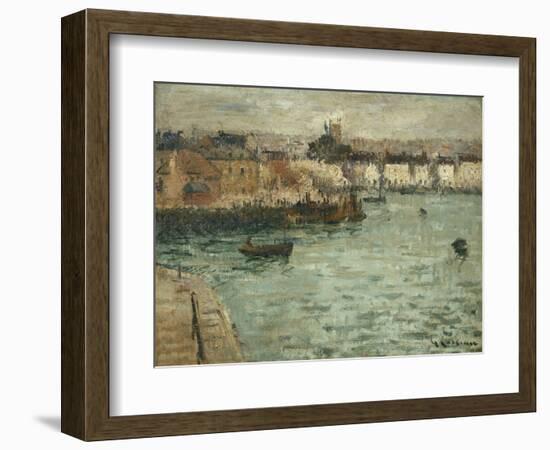 In Front of the Port of Dieppe; Avant Porte De Dieppe, 1918-1920-Gustave Loiseau-Framed Giclee Print