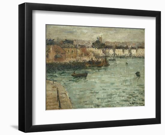 In Front of the Port of Dieppe; Avant Porte De Dieppe, 1918-1920-Gustave Loiseau-Framed Giclee Print