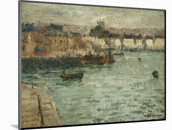 In Front of the Port of Dieppe; Avant Porte De Dieppe, 1918-1920-Gustave Loiseau-Mounted Giclee Print