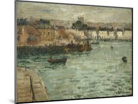 In Front of the Port of Dieppe; Avant Porte De Dieppe, 1918-1920-Gustave Loiseau-Mounted Giclee Print