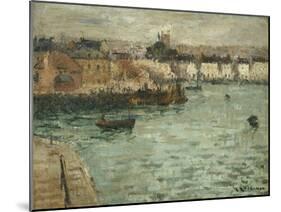 In Front of the Port of Dieppe; Avant Porte De Dieppe, 1918-1920-Gustave Loiseau-Mounted Giclee Print