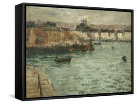 In Front of the Port of Dieppe; Avant Porte De Dieppe, 1918-1920-Gustave Loiseau-Framed Stretched Canvas