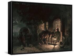 In Front of the Pub, 1843-Hermann Kauffmann-Framed Stretched Canvas