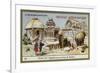 In Front of the Seven Temples in the Area of Madras-null-Framed Giclee Print