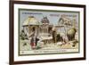 In Front of the Seven Temples in the Area of Madras-null-Framed Giclee Print