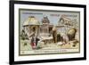 In Front of the Seven Temples in the Area of Madras-null-Framed Giclee Print