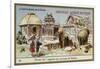 In Front of the Seven Temples in the Area of Madras-null-Framed Giclee Print